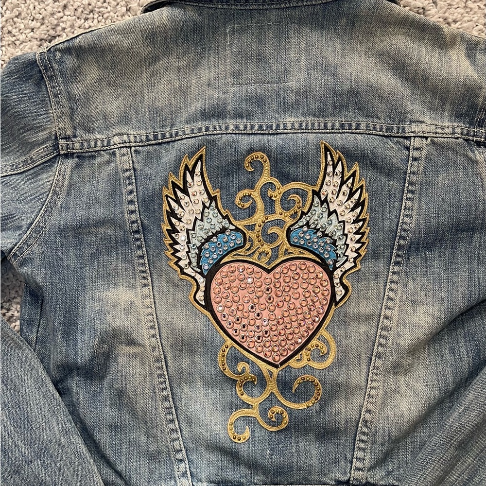 Kippys Vintage Denim Jacket With Rhinestone - Picture 4 of 8
